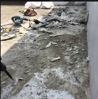 八德屋頂地坪舊層清除現場